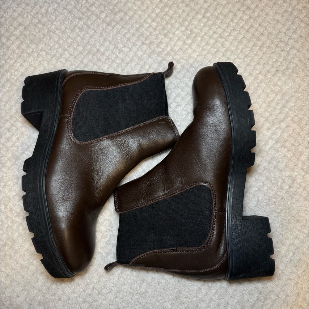 Brown Leather Ankle Boots